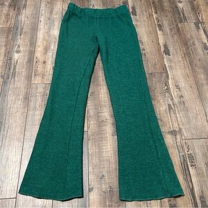 Urban Outfitters Green Flared Knit Pants high waisted Women's Medium M